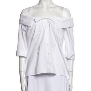 Fendi White Off-the-Shoulder Blouse